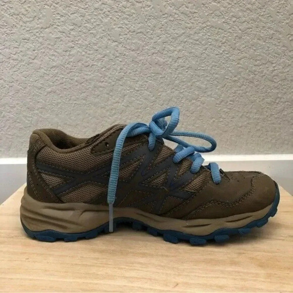 The North Face Boys Hedgehog Brown & Blue Hiking Trail Shoes 3 - Picture 8 of 8
